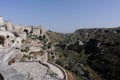 European Capital of CultureÃÂ in 2019 year, panoramic view on ancient city of Matera, capital of Basilicata, Southern Italy in ear Royalty Free Stock Photo